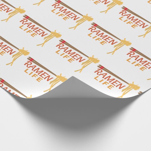 ラーメン生日本の活食おもしろい生徒贈与アイディア ラッピングペーパー (角)
