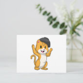 ラーメン皿の猫 ポストカード (スタンド正面)