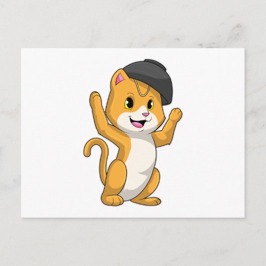 ラーメン皿の猫 ポストカード (正面)