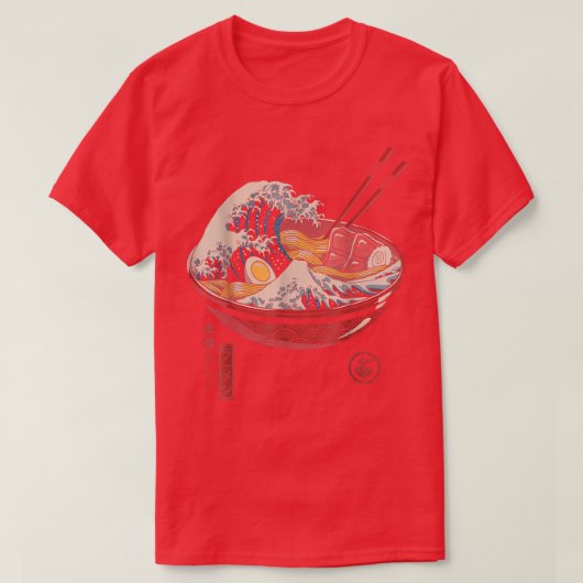 ラーメン素晴らしウェーブ Tシャツ (デザイン正面)