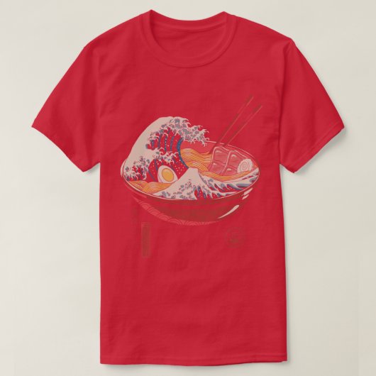 ラーメン素晴らしウェーブ Tシャツ (デザイン正面)