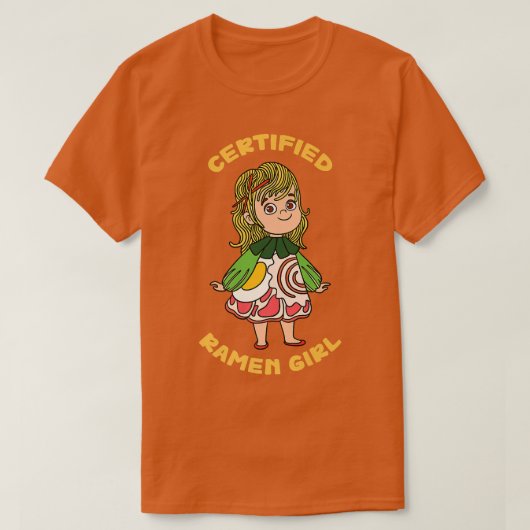 ラーメン認定少女 Tシャツ (デザイン正面)