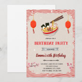 ラーメン誕生日招待状 招待状 (正面/裏面)