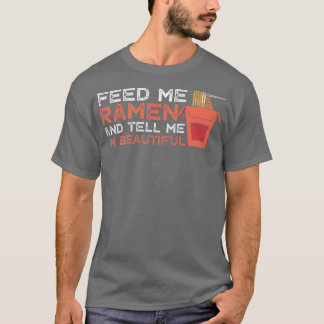 ラーメン食べ物を与えの美しいおもしろいグルメ麺 Tシャツ