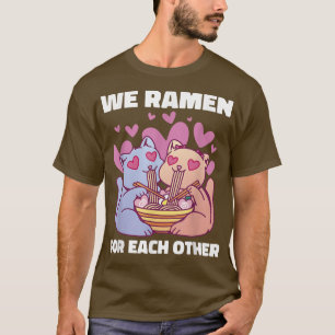 ラーメン麺ねこかわいい愛のためにラーメン Tシャツ