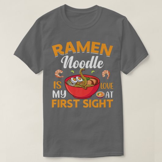 ラーメン麺は私の愛の麺おもしろい食い手の恋人 Tシャツ (デザイン正面)