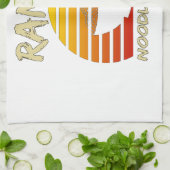 ラーメン麺スープかわいい日本の麺ヴィンテージ キッチンタオル (折り畳み)