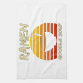 ラーメン麺スープかわいい日本の麺ヴィンテージ キッチンタオル (縦)