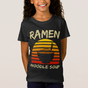 ラーメン麺スープかわいい日本の麺ヴィンテージ Tシャツ