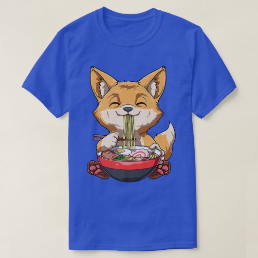 ラーメン麺スープマンガキツネ2519 Tシャツ (デザイン正面)