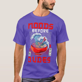 ラーメン麺ボウル愛かわいい日本の波の気分 Tシャツ