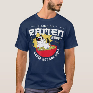 ラーメン麺ボウル愛日本のかわいいパンダIリク Tシャツ
