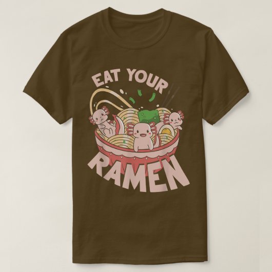 ラーメン麺ボウル日本のラブかわいい食べユーRa Tシャツ (デザイン正面)