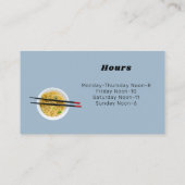 ラーメン麺研究食材アジア料理 名刺 (裏面)