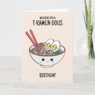 ラーメン麺誕生日カード カード
