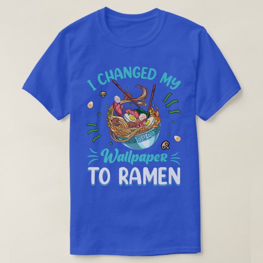 ラーメン麺食おもしろい者Lovに変更 Tシャツ (デザイン正面)