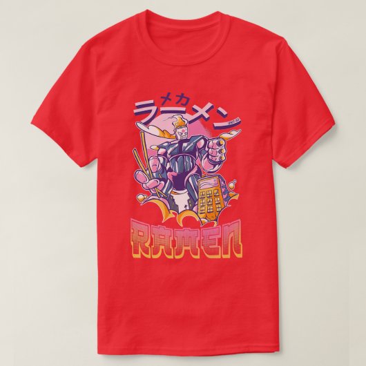 ラーメン麺食べ汁Japan 2514 Tシャツ (デザイン正面)