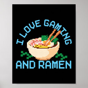 ラーメン麺Iゲームとラーメン丼の愛 ポスター