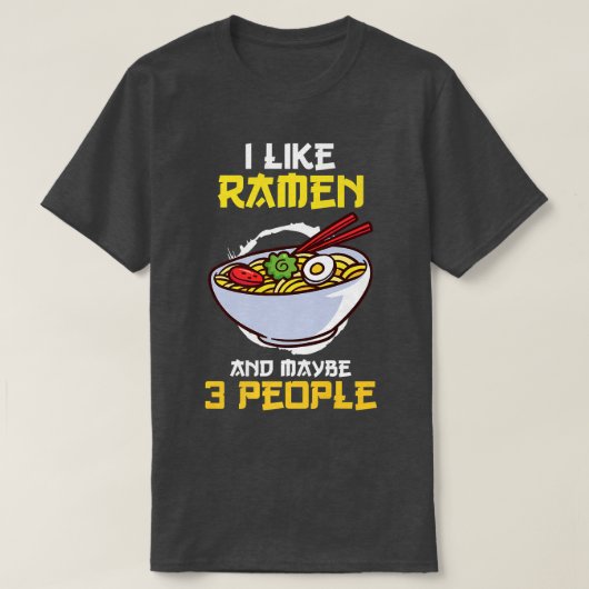 ラーメン3人食日本のべ1310 Tシャツ (デザイン正面)