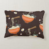 ラーメン：ヴィンテージグラフィック アクセントクッション (裏面)