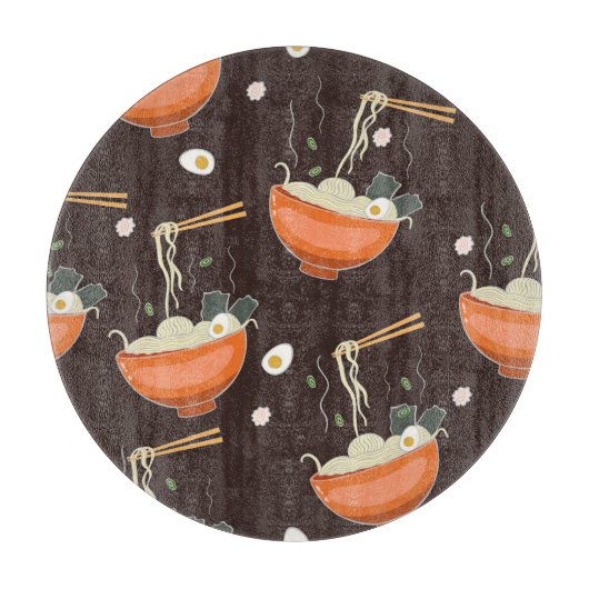 ラーメン：ヴィンテージグラフィック カッティングボード (正面)