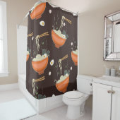 ラーメン：ヴィンテージグラフィック シャワーカーテン (インサイチュ)