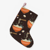 ラーメン:ヴィンテージグラフィック スモールクリスマスストッキング (正面 (吊り時))