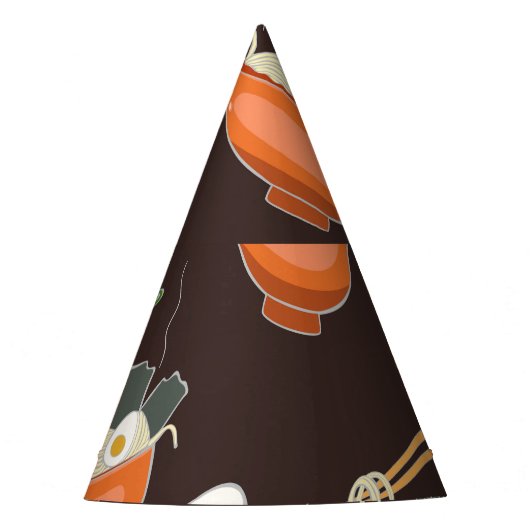 ラーメン:ヴィンテージグラフィック パーティーハット (正面)