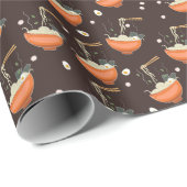 ラーメン：ヴィンテージグラフィック ラッピングペーパー (ロールコーナー)