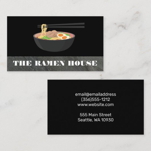 ラーメン 名刺 (正面/裏面)