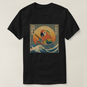 ラーメン 和風 かわいい 赤ちゃん オウム アニメ Tシャツ
