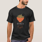 ラーメン/日本料理店 ブラック モダン ビジネス Tシャツ (正面)
