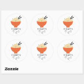 ラーメン/日本料理店 モダン 白い ビジネス ラウンドシール (シート)