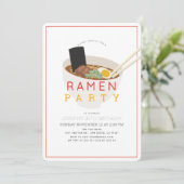 ラーメン 日本 中国 アジア 麺 誕生日 招待状 (スタンド正面)