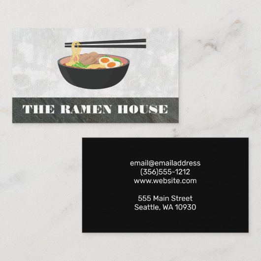 ラーメン |箸 名刺 (正面/裏面)