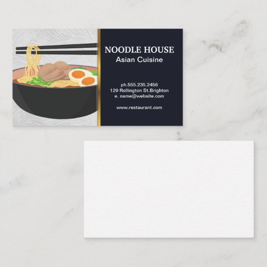ラーメン | 箸 名刺 (正面/裏面)