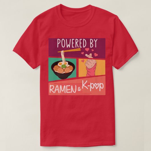 ラーメン・Kアジア韓国音楽ポップ・アートのファッション搭載 Tシャツ (デザイン正面)