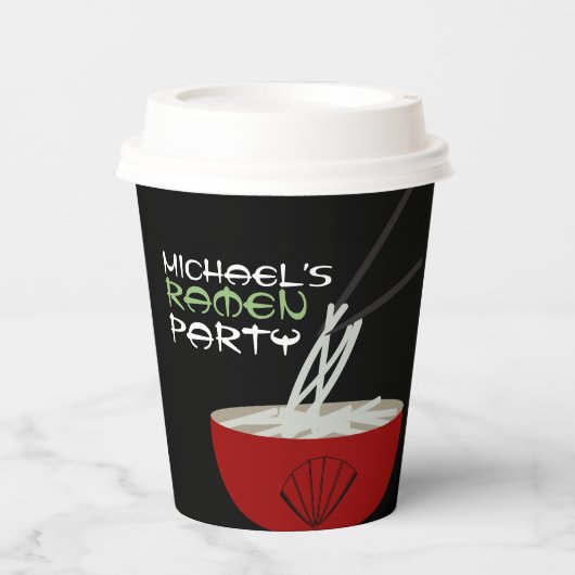 ラーメン noodles アジアンボウルパーティー 紙コップ (正面)