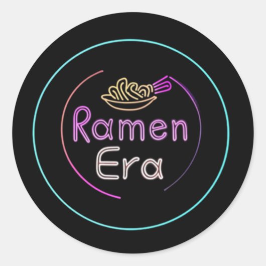 ラーメンERA日本食ネオンスタイル ラウンドシール (正面)
