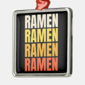 ラーメ文字デザインン メタルオーナメント (左)