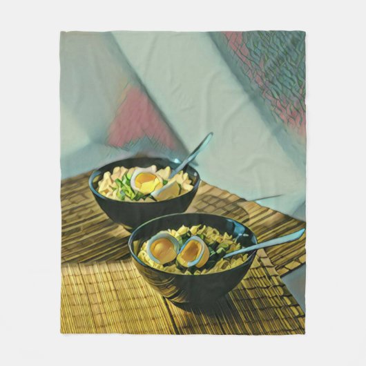 ラーメ日本のンギフト フリースブランケット (正面)