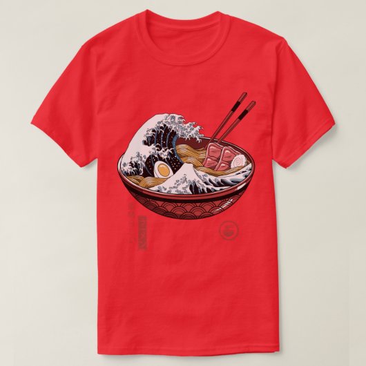 ラーメ素晴らしンウェーブホワイト1 Tシャツ (デザイン正面)