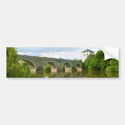 ラーン川の旧橋 ランゲンシンバルク バンパーステッカー (正面)