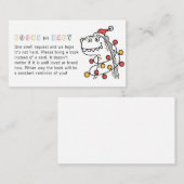 ラー!恐竜の冬のクリスマスのコードベビーシャワー エンクロージャーカード (正面/裏面)