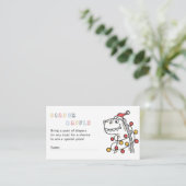 ラー!恐竜の冬のクリスマスのコードベビーシャワー エンクロージャーカード (スタンド正面)