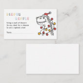 ラー!恐竜の冬のクリスマスのコードベビーシャワー エンクロージャーカード (正面/裏面)