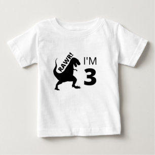 ラー！私は3Tシャツ恐竜です ベビーTシャツ