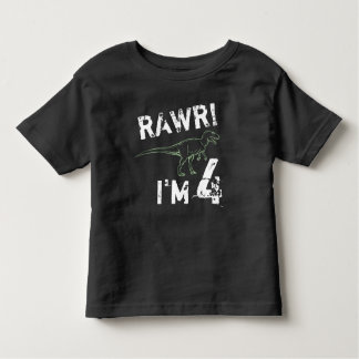 ラー！I'm 4 – 男の子のための恐竜誕生日シャツ トドラーTシャツ