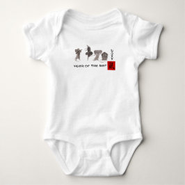 ラ中国のットの年|年カスタム ベビーボディスーツ