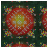 ラ伝統的トビアのフォークア絵画ート ファブリック (クローズアップ)